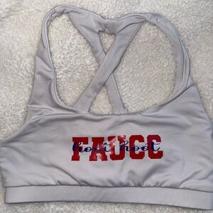 FAU CHEER White Sports Bra SIZE- M